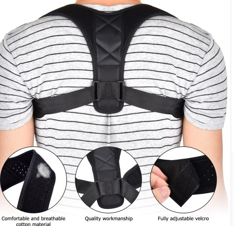 Adjustable Posture Corrector Back Brace — Shoulder & Lumbar Support