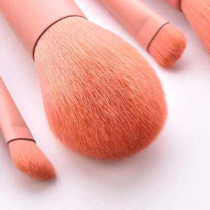 10-Piece Makeup Brush Set — Soft Nylon Bristles & Wooden Handles