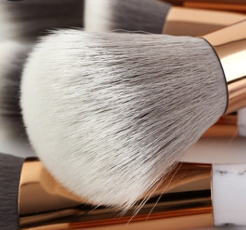 11-Piece Marble Makeup Brush Set — Professional Beauty Tools
