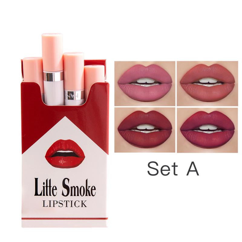 Matte Mist Lipstick Set — 4 Colours, Long-Lasting & Lightweight