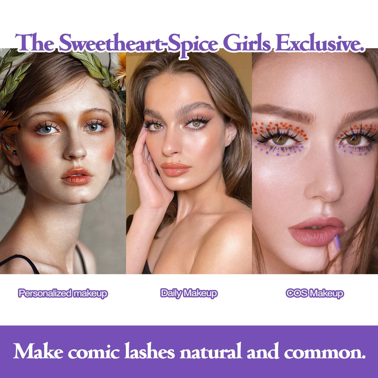 Manga Anime False Eyelashes — 5 Pairs Natural Wispy Korean Style
