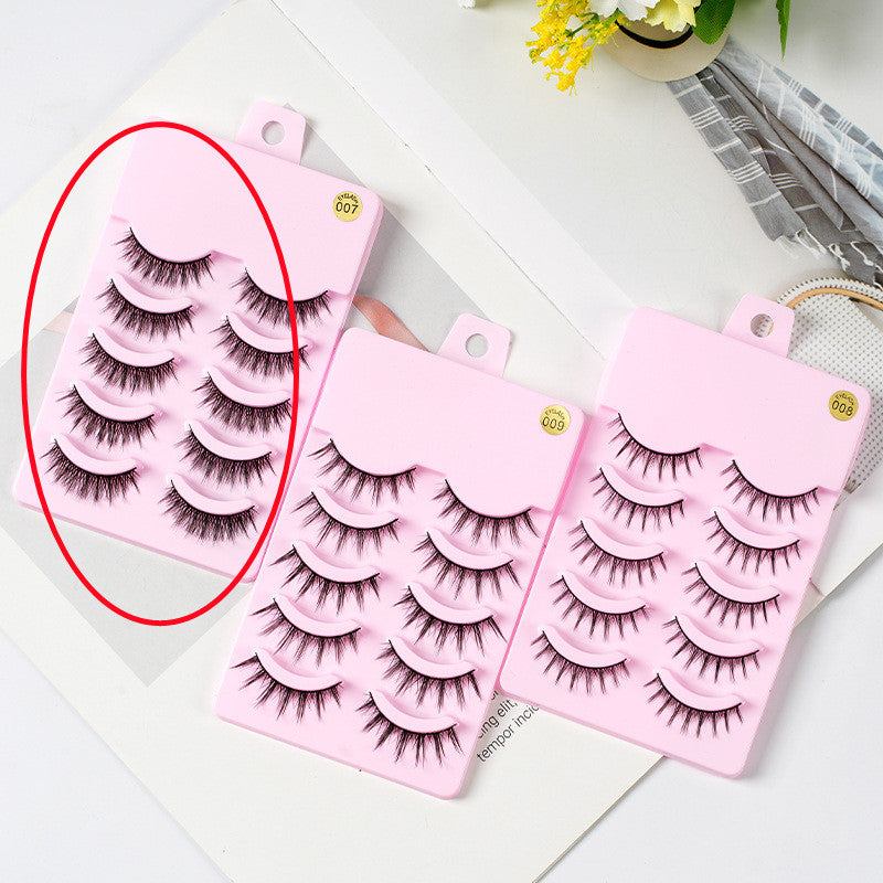 Manga Anime False Eyelashes — 5 Pairs Natural Wispy Korean Style