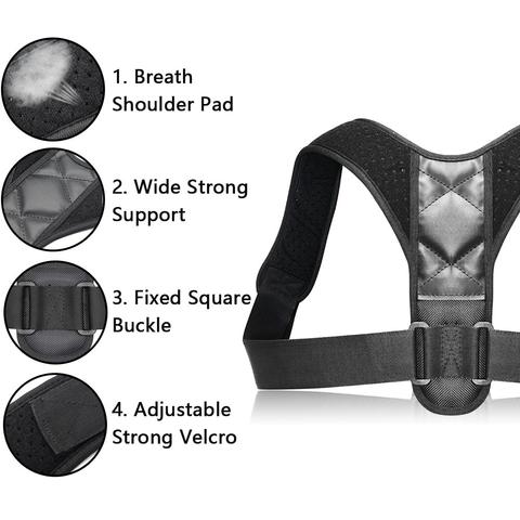 Adjustable Posture Corrector Back Brace — Shoulder & Lumbar Support