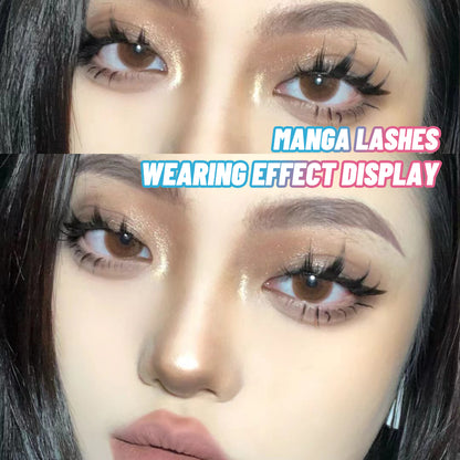 Manga Anime False Eyelashes — 5 Pairs Natural Wispy Korean Style