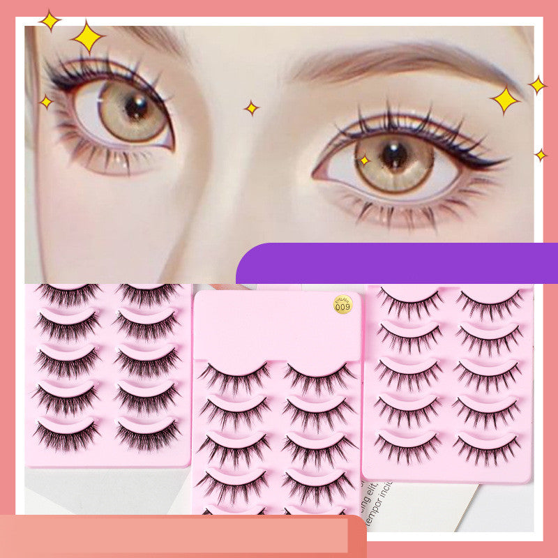 Manga Anime False Eyelashes — 5 Pairs Natural Wispy Korean Style