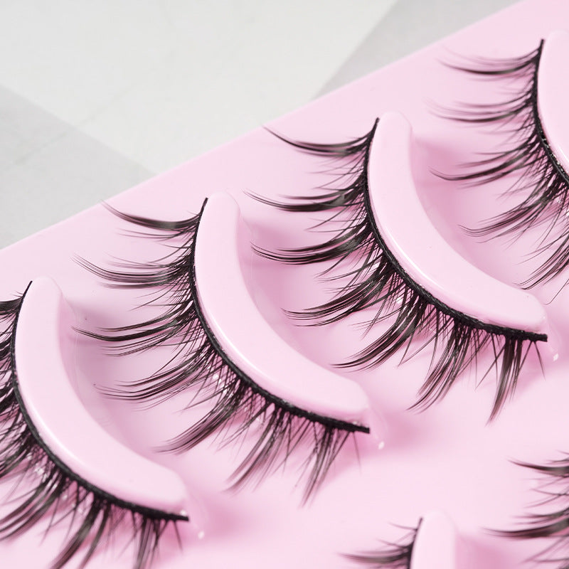Manga Anime False Eyelashes — 5 Pairs Natural Wispy Korean Style